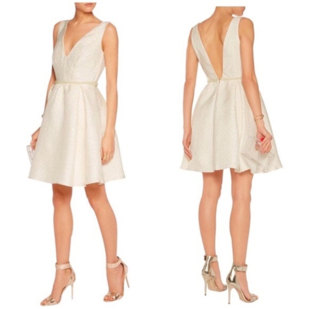 SELF-PORTRAIT Jacquard fit flare Dress